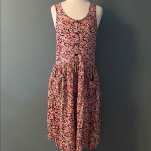 Vintage Floral Midi Dress